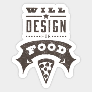 Hungry Artist Graphic Designer Funny Food Quote Sticker